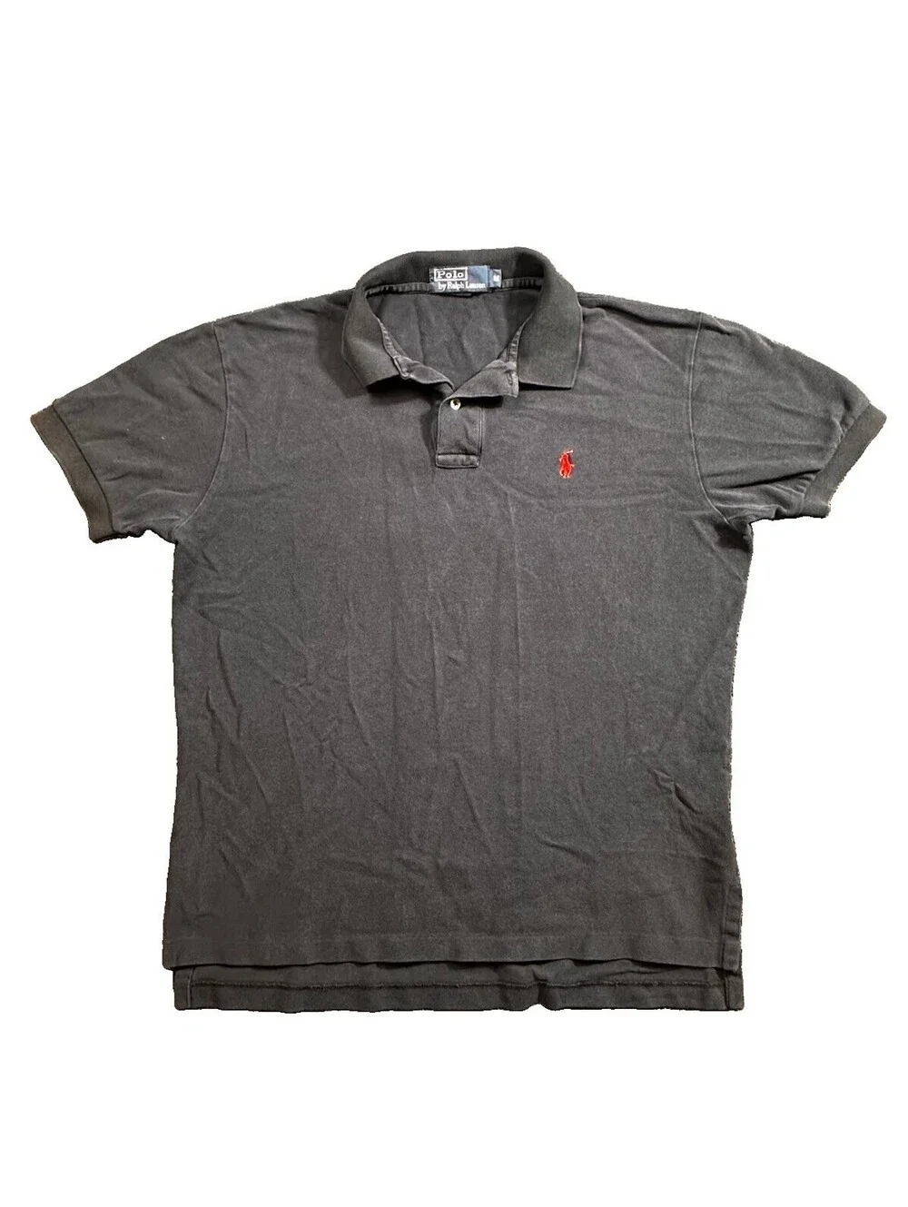 Polo Ralph Lauren Mens M Black Polo Red Pony Logo